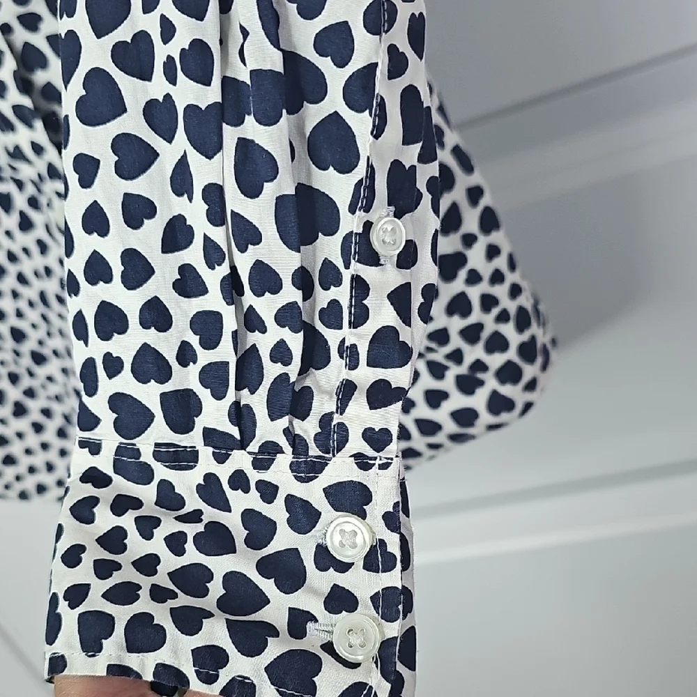 J. Crew Black‎ and White Leopard Print Button-Down Shirt Size XS